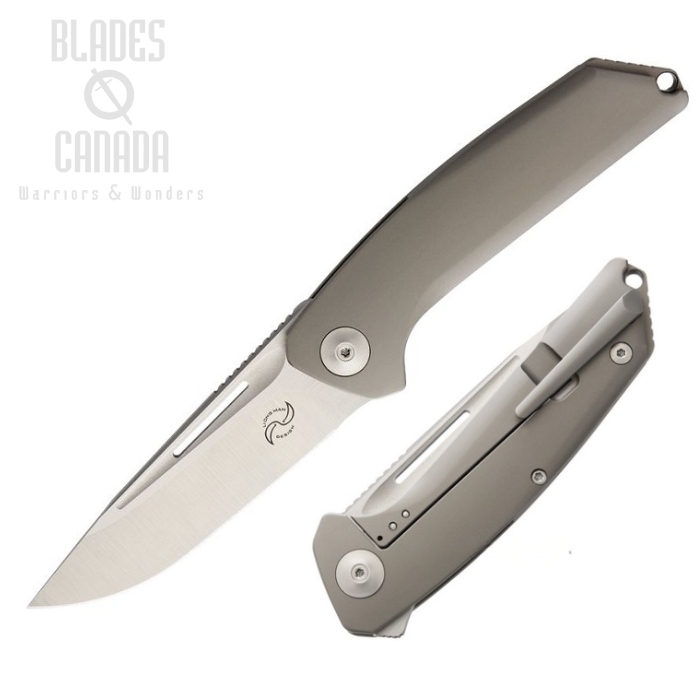 Liong Mah Designs Endevour Bronze Flipper Folding Knife, S35VN, Titanium Handle, LMDEB Liong Mah Designs Endevour Bronze Flipper Folding Knife, S35VN, Titanium Handle, LMDEB